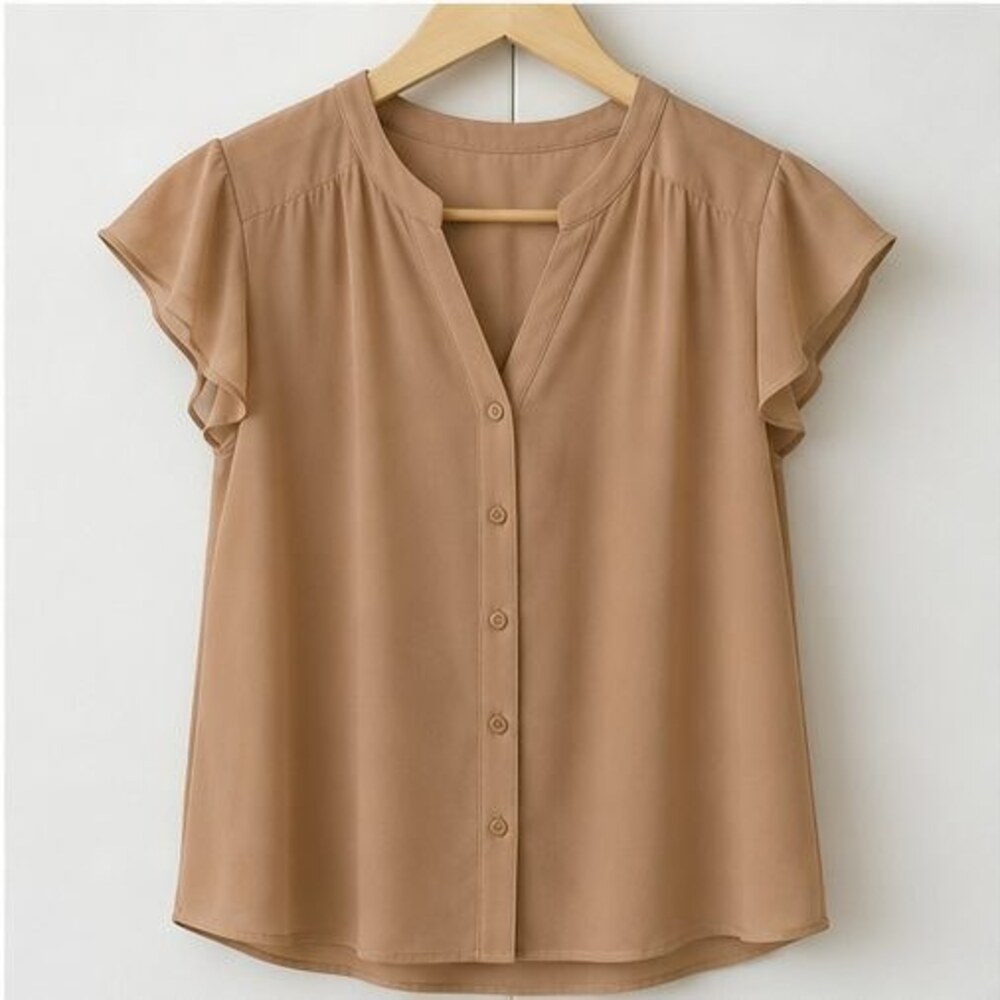 Camel Wrap Blouse